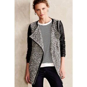 Anthropologie Cartonnier Tela Moto Jacket tweed Size XXS